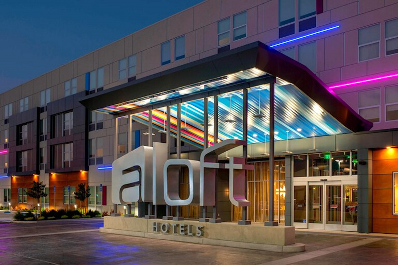 The hotel entrance
