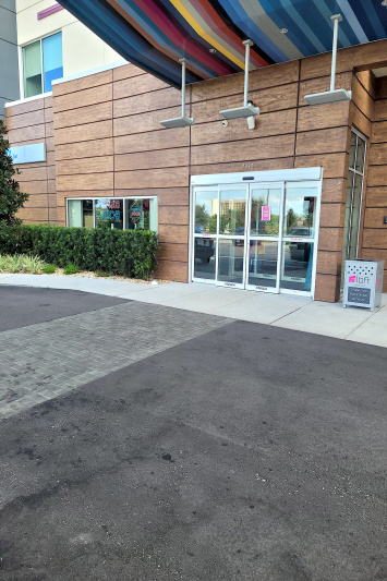 The hotel entrance
