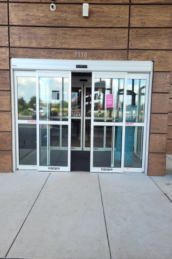 The hotel entrance