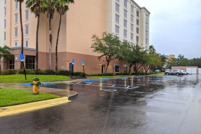 The onsite parking facilities