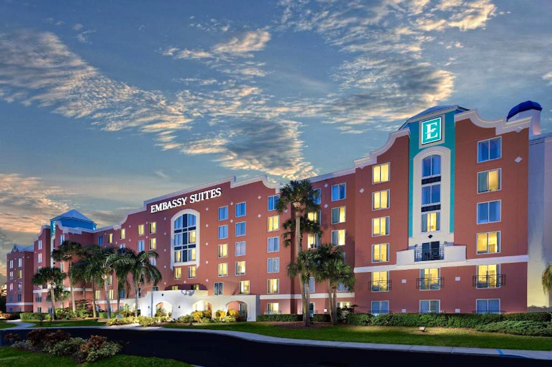The Embassy Suites hotel