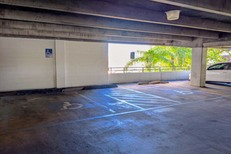 The parking garage