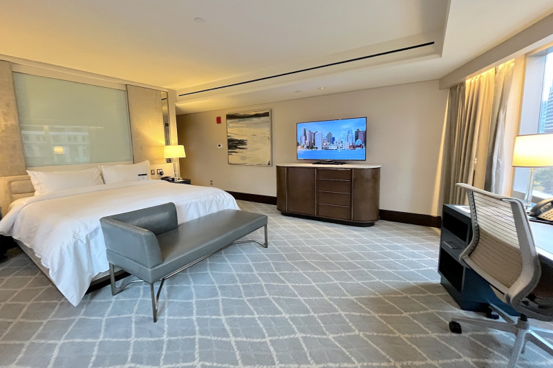 The spacious accessible room