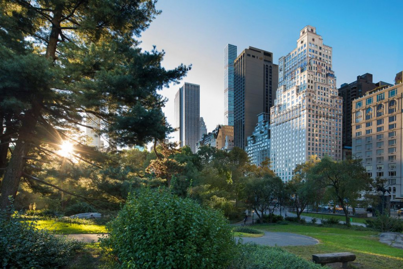 View of hotel from Central Park