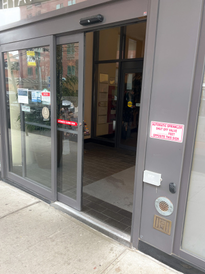 The main entrance to the hotel