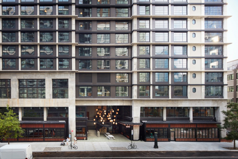 Hotel building facade