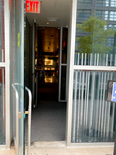 The hotel entrance