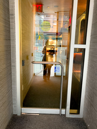 The hotel entrance