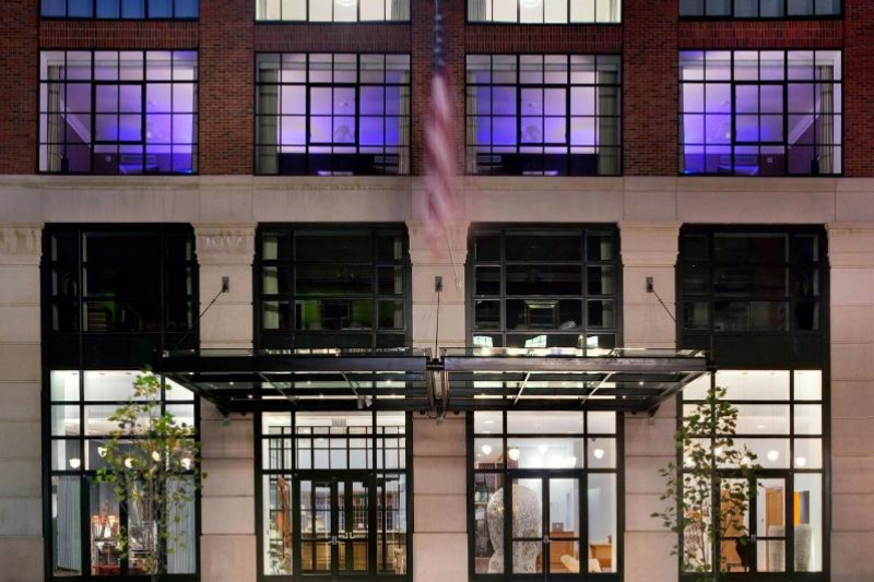 Hotel building by night