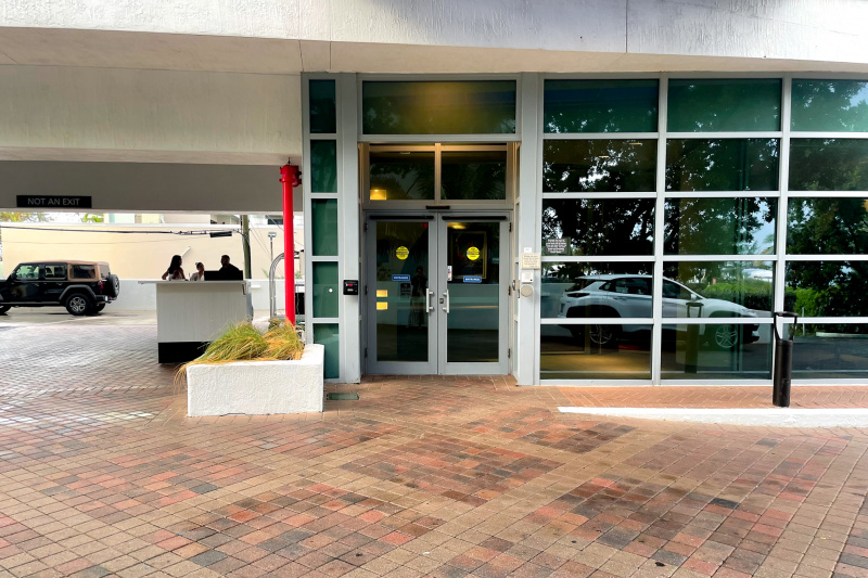 The main entrance
