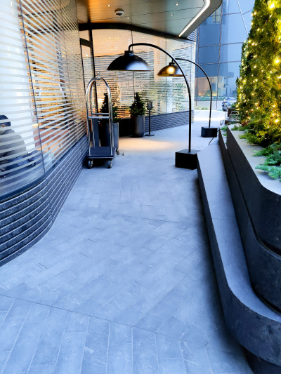Ramp to the entrance door