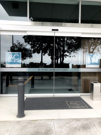The hotel entrance