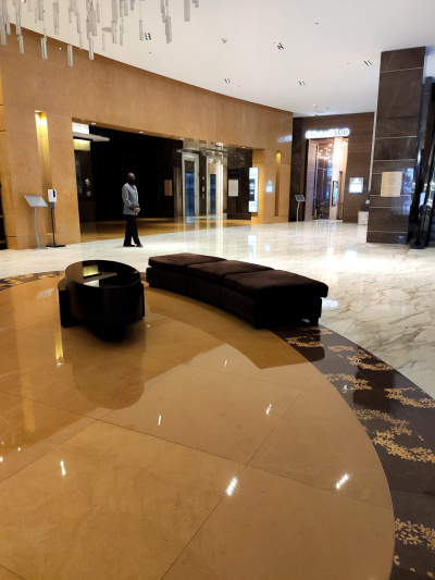 Elegant and modern lobby with smooth floors