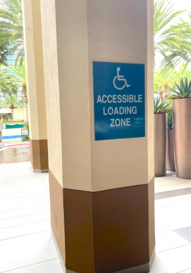 Accessible designated loading zone
