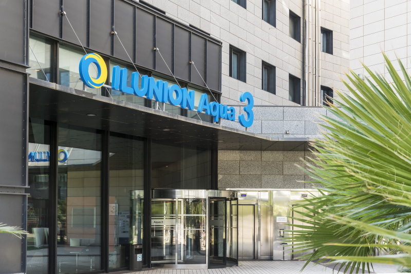 The hotel entrance