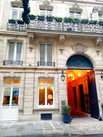 The hotel entrance
