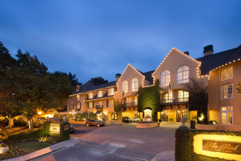 The hotel entrance