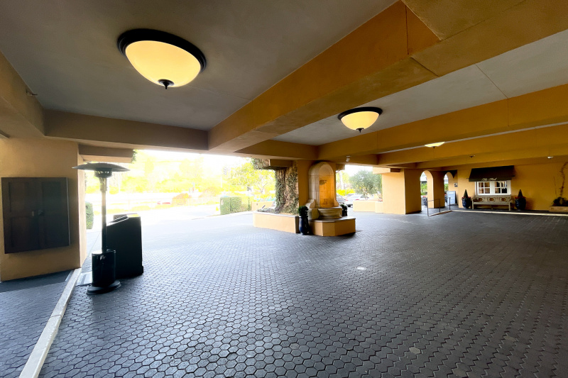 The hotel entrance