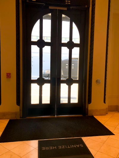 The hotel entrance