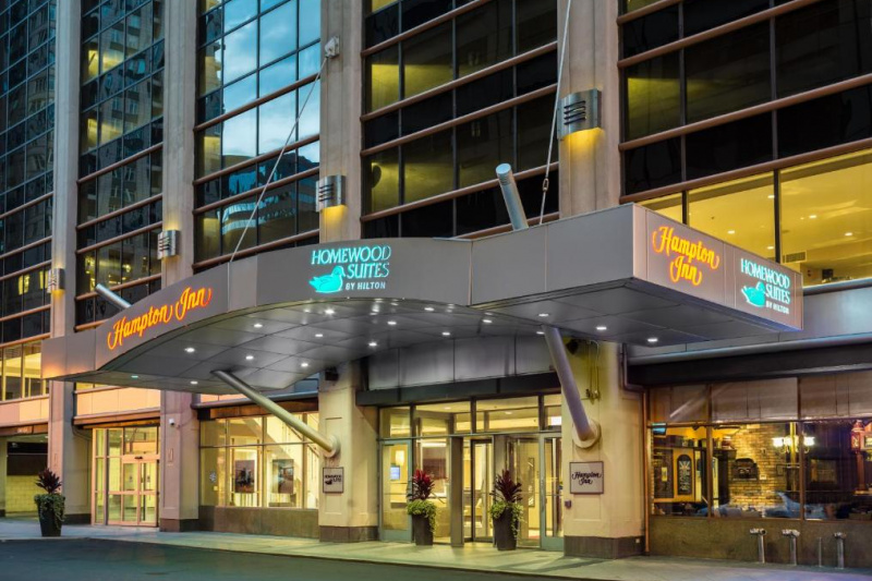 The hotel entrance