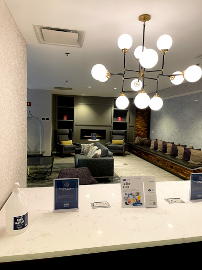 The reception desk