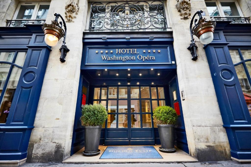 The hotel entrance
