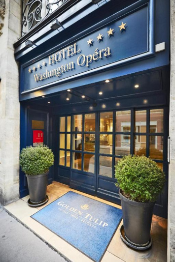 The hotel entrance