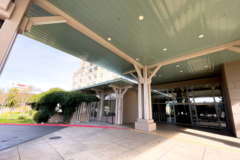 The hotel entrance