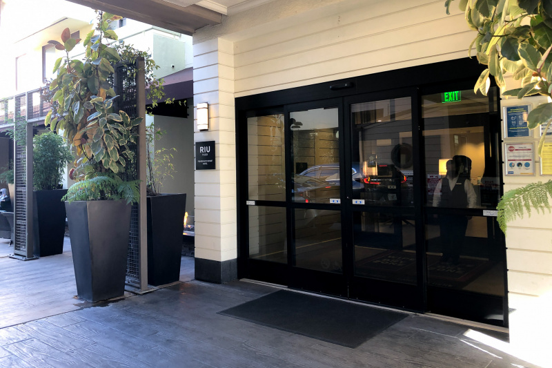 The lobby entrance