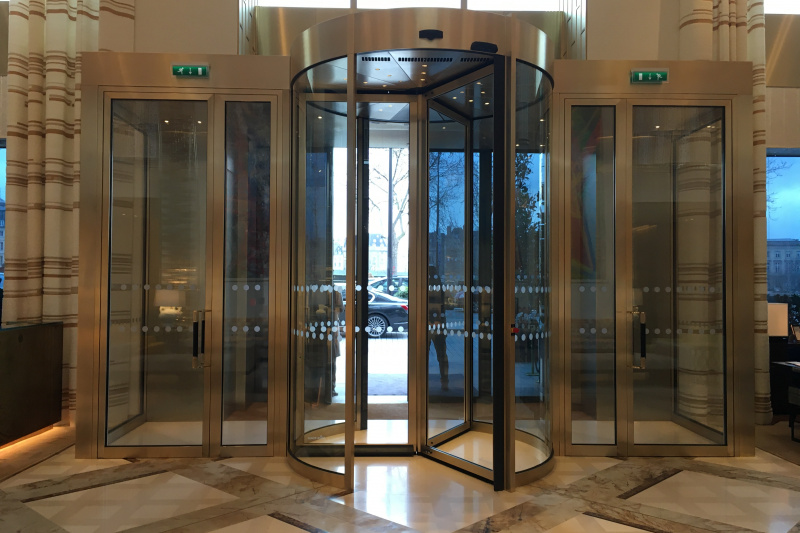 The hotel entrance