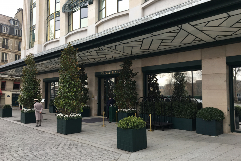 The hotel entrance