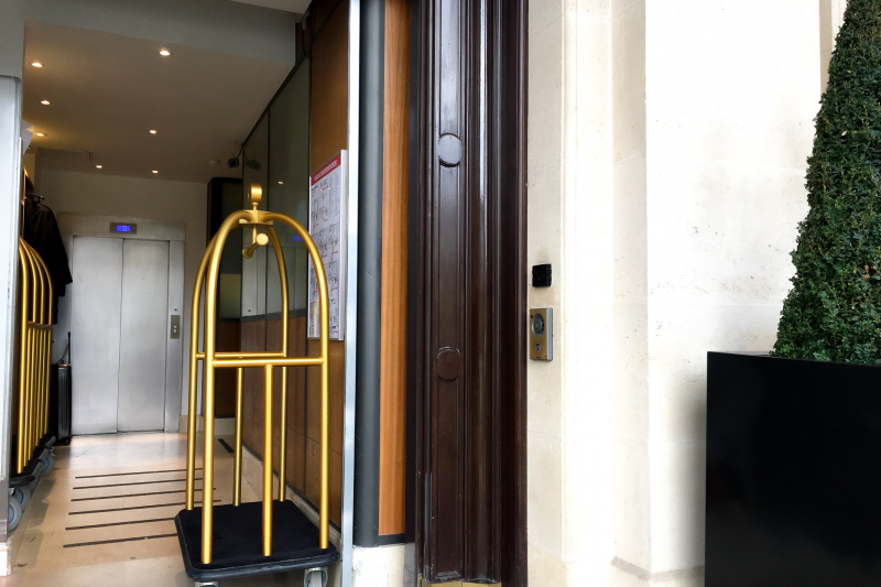 The hotel entrance