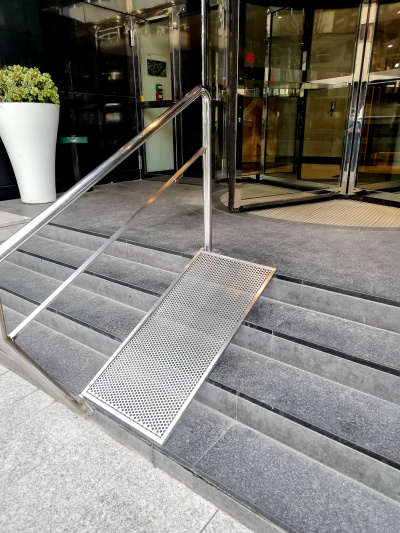 The hotel entrance