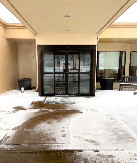 The main entrance