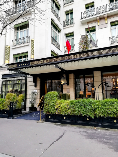 The hotel entrance