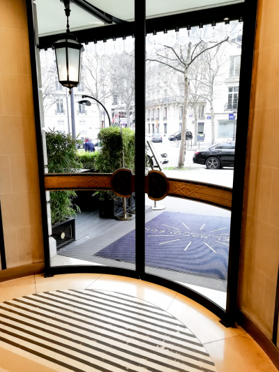 The hotel entrance