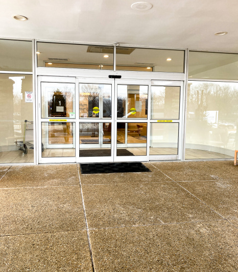 The hotel entrance