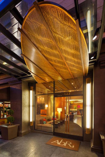 The hotel entrance