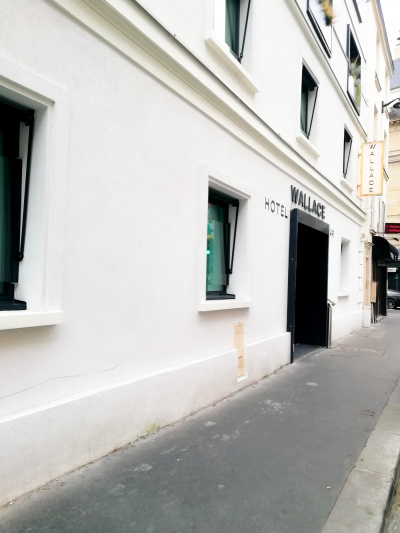 The hotel entrance