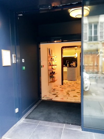 The hotel entrance