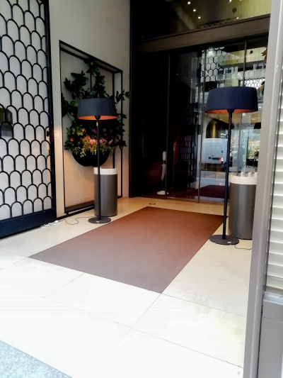 The hotel entrance