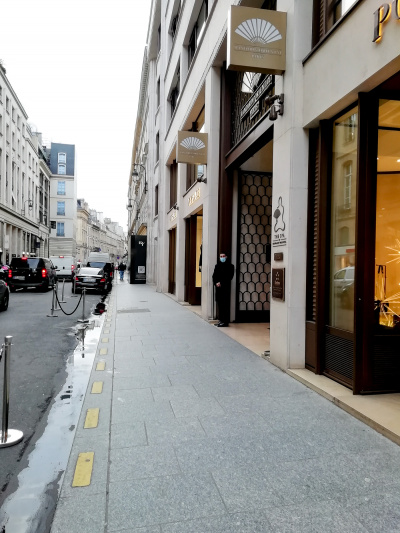 The hotel entrance