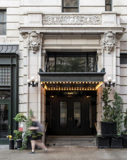 The hotel entrance