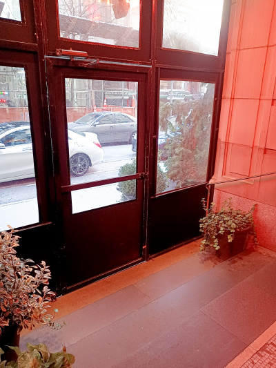 The hotel entrance
