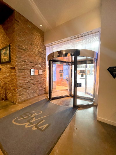 The hotel entrance