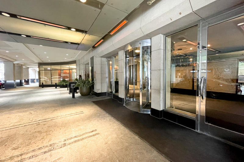 The hotel entrance