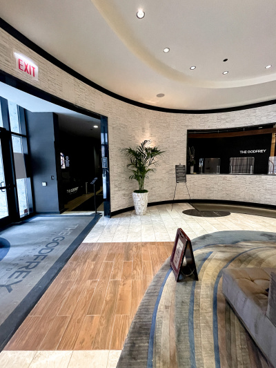 Lobby with modern decor