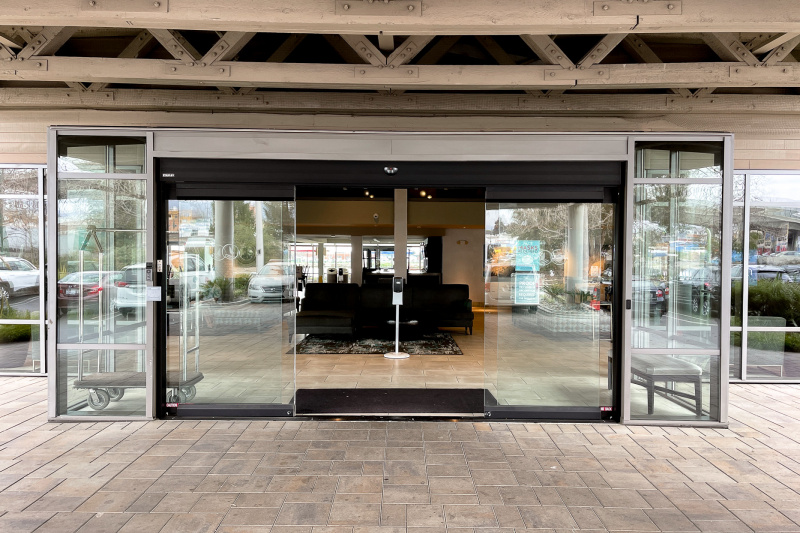 The hotel entrance