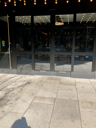 The hotel entrance