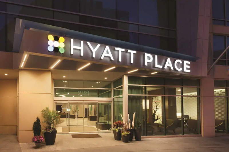 The hotel entrance